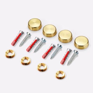 Tornillos y embellecedores dorados (4uds)