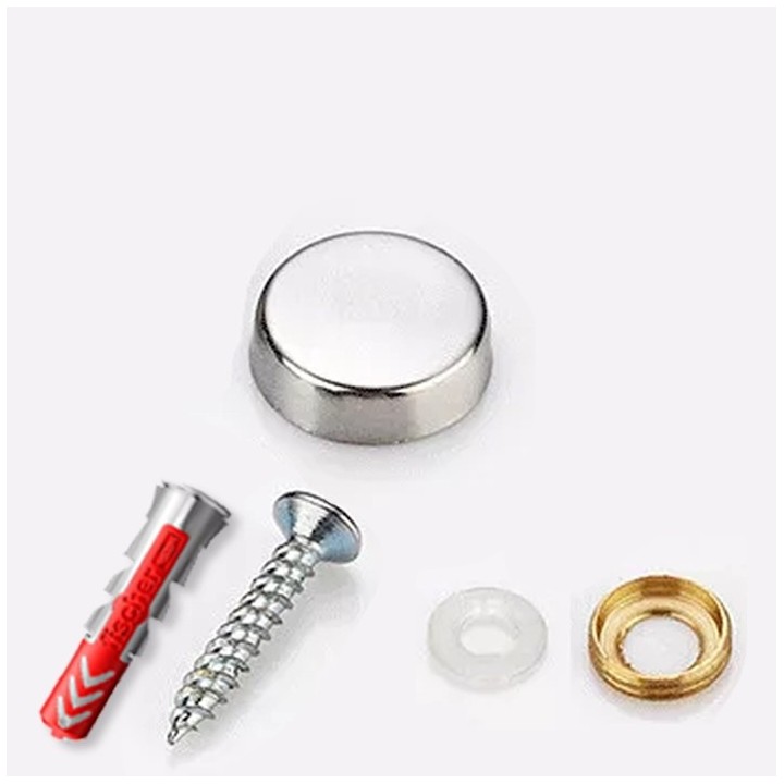 Tornillo y embellecedor cromado