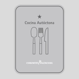 Distinctive plaque Restaurant one star native cuisine - Valencian Community