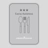 Placa distintivo Restaurante cocina autóctona tres estrellas - Comunidad Valenciana
