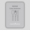 Placa distintivo Restaurante cocina autóctona tres estrellas - Comunidad Valenciana