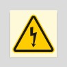 Cartel PVC fotoluminiscente riesgo electrico
