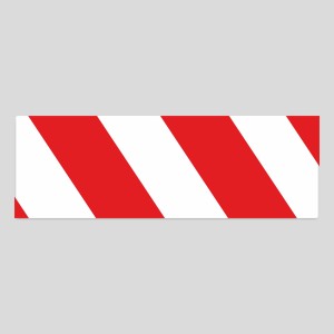 Adhesivo bandas rojas / blancas