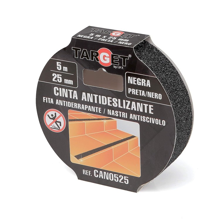 Cinta adhesiva antilliscant Negra 5m x 25mm