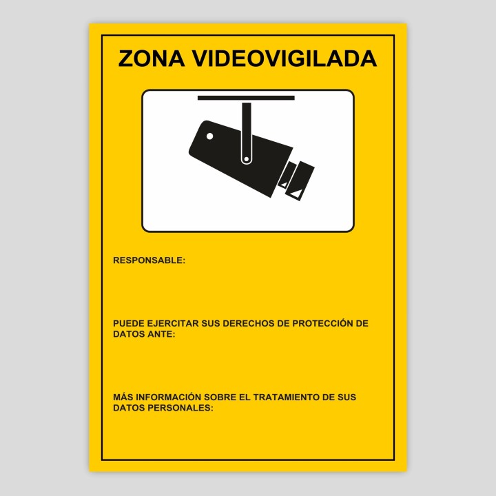 Zona Videovigilada personalizable