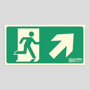 Exit uphill to the right