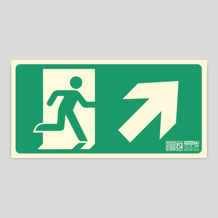 Exit uphill to the right