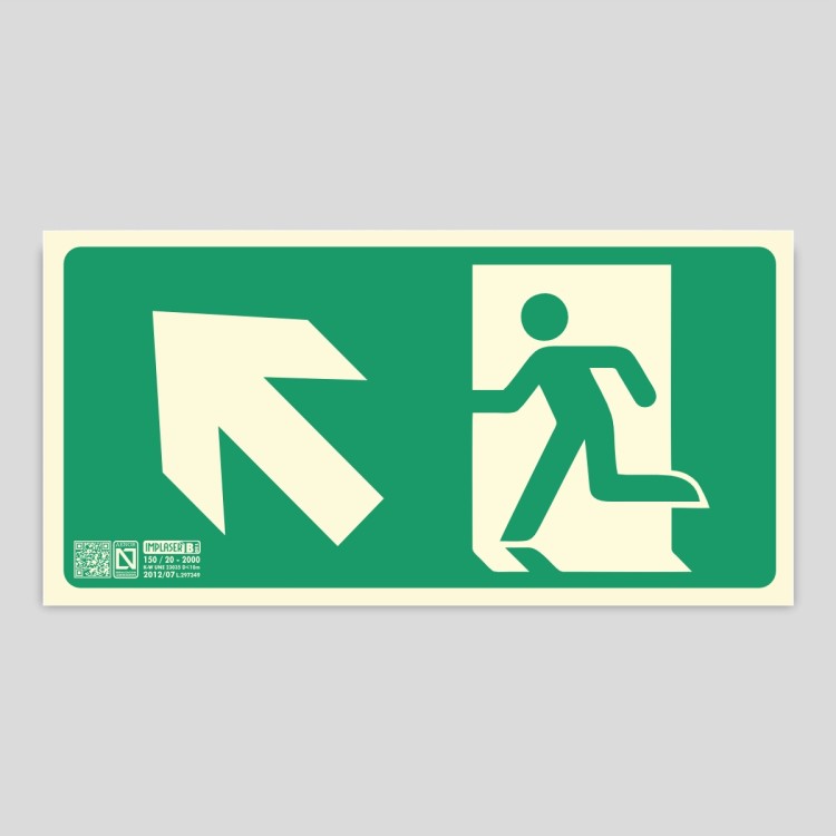 Exit going up to the left