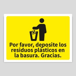 Depositar residuos en la basura plásticos - envases