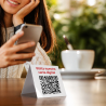 Código QR Carta Menú  + LOGOTIPO - mesa - PVC 1mm (plástico)
