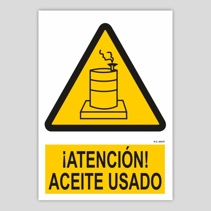 Atención, aceite usado