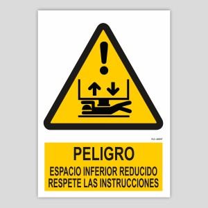 Perill, espai inferior reduït, respecti les instruccions