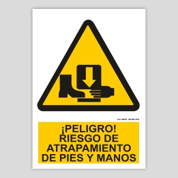 Perill, risc d'atrapament de peus i mans