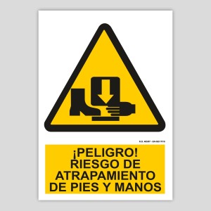 Perill, risc d'atrapament de peus i mans