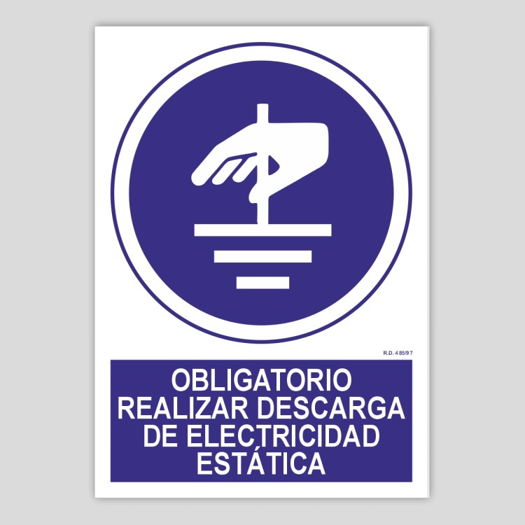 Obligatori fer descàrrega d'electricitat estàtica