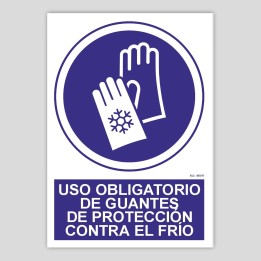 Ús obligatori de guants de protecció contra el fred