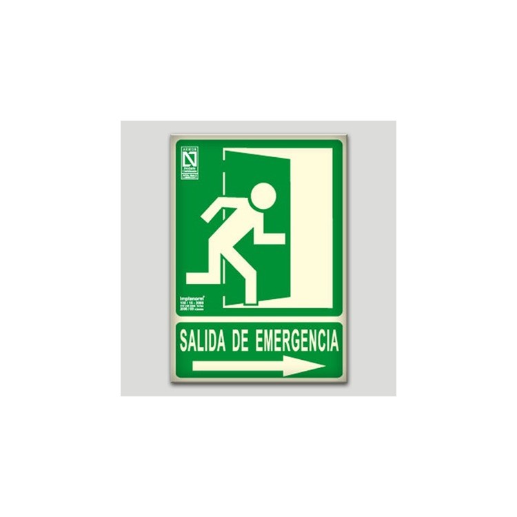 Salida de emergencia hacia la derecha