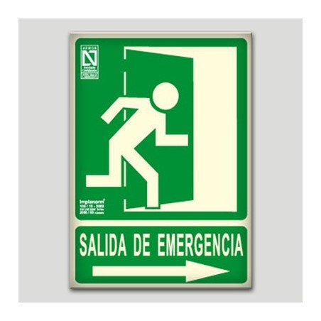 Salida de emergencia hacia la derecha