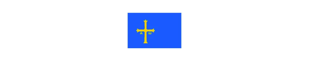 Placas distintivo para la comunidad autónoma asturias.