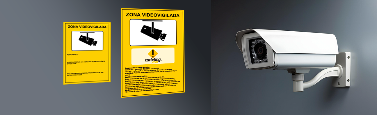 Customizable video surveillance area signs